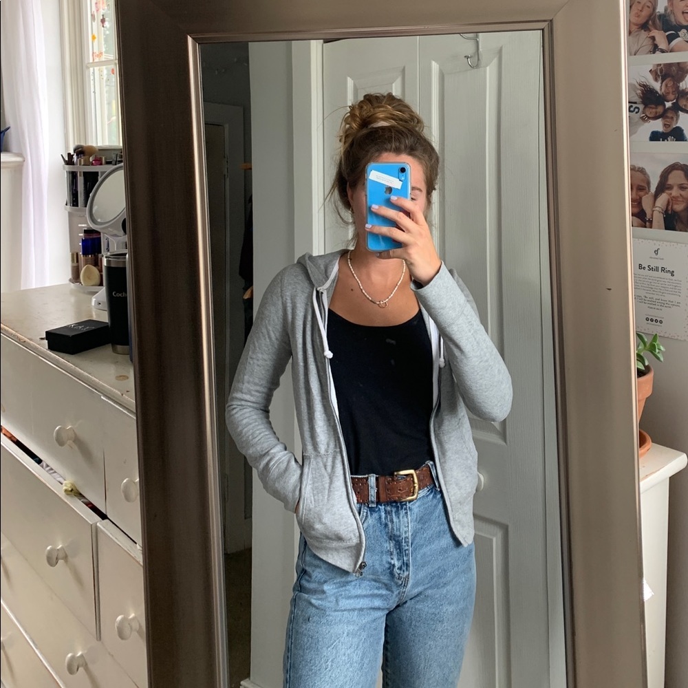 XS Gray Zip Up